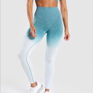 Gymshark Ombré Seamless Leggings - Teal/Ice